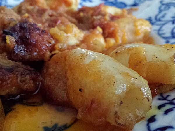 Pečeni lignji v paradižnikovi omaki