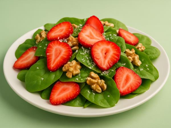 Jagode in špinača v solati