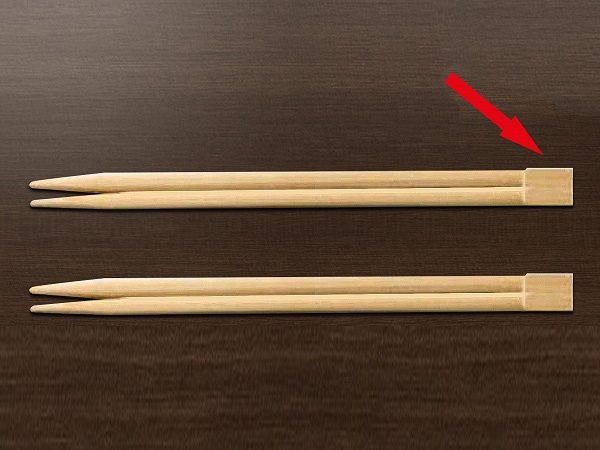 Zakaj so kitajske palčke na koncu staknjene?