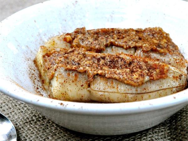 Pečeno mandljevo maslo z banano